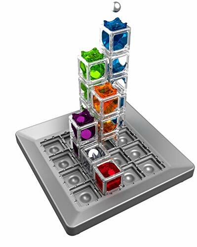 3D puzzle game with colorful cubes on a grid