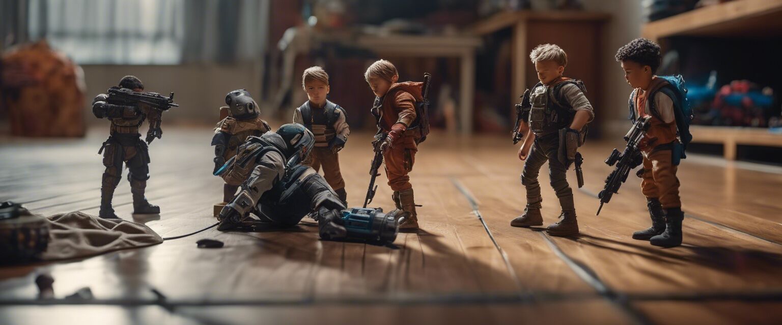 Kids Playing with Action Figures