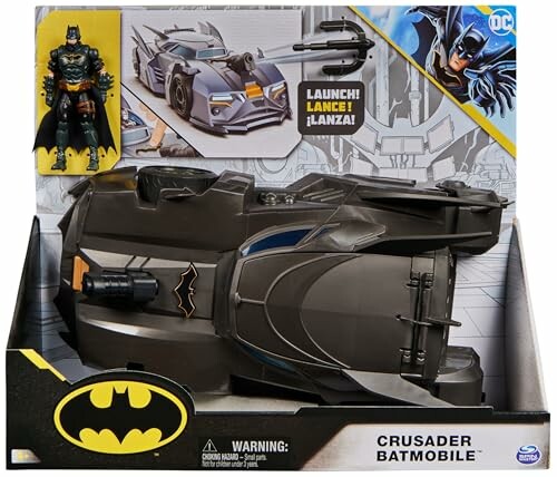 Batman Crusader Batmobile toy in packaging.