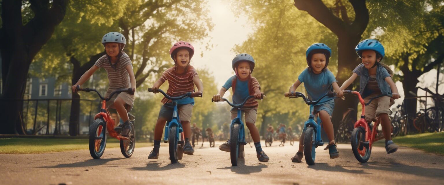 Children's Bikes Outdoor Fun Image