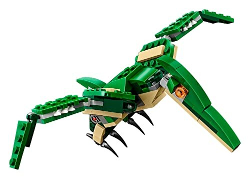 Green LEGO creature with wings and claws.