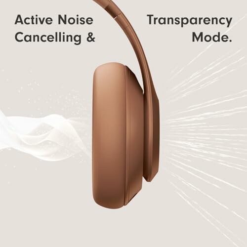 Headphones with active noise cancelling and transparency mode