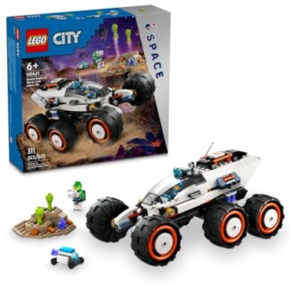 LEGO City Space Rover set with box, rover, and figurines.