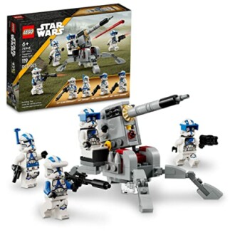 LEGO Star Wars set with clone troopers and artillery cannon.