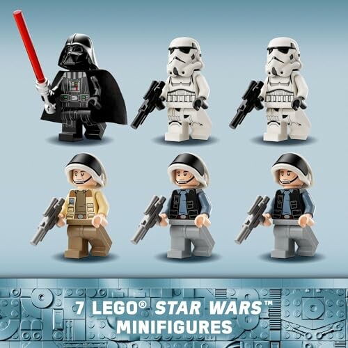 Lego Star Wars minifigures including Darth Vader and Stormtroopers.