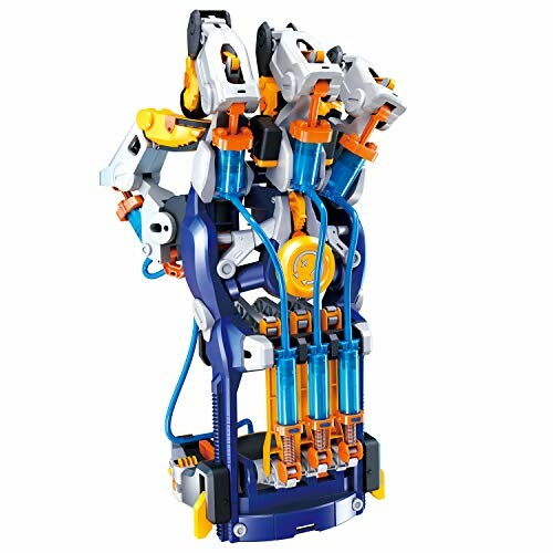 Colorful robotic arm toy with mechanical parts