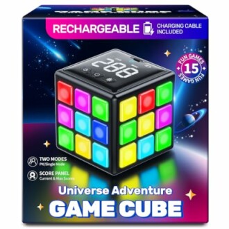 Universe Adventure Game Cube packaging with colorful lights and features.