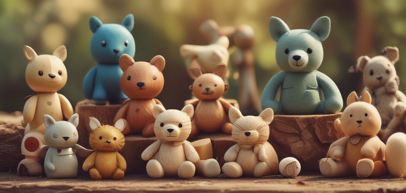 Diverse eco-friendly toys materials