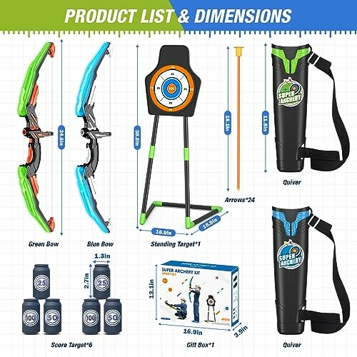2 Pack Bow and Arrow for Kids